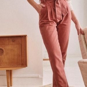 Sezane Austin Trousers Pants in Rosewood size 40 8 medium